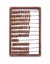 Old wooden abacus on white background Royalty Free Stock Photo