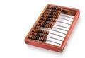 Old wooden abacus on white background Royalty Free Stock Photo