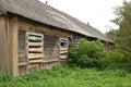 Old wooden abandoned house with boarded up windows Royalty Free Stock Photo