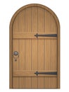 Old wooden arch door