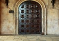 Old wooden arch door Royalty Free Stock Photo