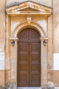 Old wooden arch door Royalty Free Stock Photo