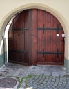 Old wooden arch gate