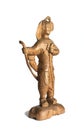 Old wooden asian statuettes Royalty Free Stock Photo