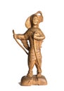 Old wooden asian statuettes Royalty Free Stock Photo