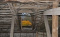 Old wooden attic with a window Royalty Free Stock Photo