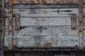 Old wooden background at Bristol Harbour aka Bristol Docks with old train carriages Royalty Free Stock Photo