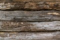 Old wooden background of horizontal logs, boards.Texture. Photo background.Textile.Wall or floor of Russia.New year and Christmas Royalty Free Stock Photo