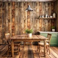 Old Wooden Background with Rustic Timber Texture for Kitchen Table Royalty Free Stock Photo