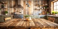 Old Wooden Background with Rustic Timber Texture for Kitchen Table Royalty Free Stock Photo