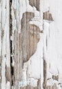Old wooden background with white chapped paint Royalty Free Stock Photo