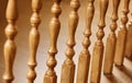 Old wooden balusters