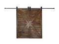 The old wooden barn door isolate ON white Royalty Free Stock Photo