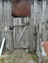 old wooden barn door