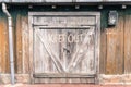 Old wooden barn door Royalty Free Stock Photo