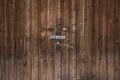 Old wooden barn doors close-up. Royalty Free Stock Photo