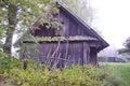 Old wooden barn in farm