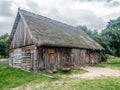 Old wooden barn in Kluki, Poland Royalty Free Stock Photo
