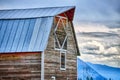 Old wooden barn in the mountains in montana Royalty Free Stock Photo