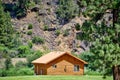 Old wooden barn in the mountains in montana Royalty Free Stock Photo