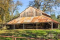 Old Wooden Barn With Overhang