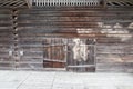 Old wooden barn wall and door Royalty Free Stock Photo