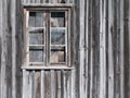 Old wooden barn window