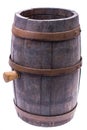 Old wooden barrel with cork Royalty Free Stock Photo