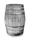 Old wooden barrel isolated on white background Royalty Free Stock Photo