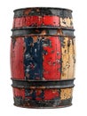 Old wooden barrel isolated Royalty Free Stock Photo