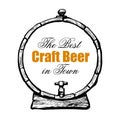 Old wooden barrel with text The best craft Beer in Town. Sketch style hand drown vector. Royalty Free Stock Photo