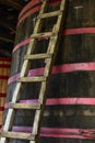 Old barrel used to store wine. Itata Valley Chile Royalty Free Stock Photo