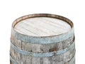 old wooden barrel for whisky or wine isolated on white Royalty Free Stock Photo