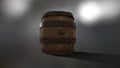 old wooden barrels for rum and gunpowder Royalty Free Stock Photo