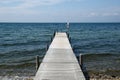 Old wooden bath pier Royalty Free Stock Photo