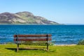 Bench and Sea. Holy Isle, Lamlash, Arran, Scotland.