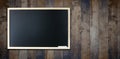 Old wooden Blank chalkboard