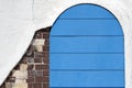 Old wooden blue door Royalty Free Stock Photo