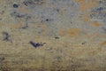 Old wooden board with shabby yellow paint, close up. Wood wall obsolete board background and texture Royalty Free Stock Photo