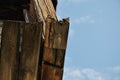 Weathered wooden planks at old building Royalty Free Stock Photo