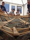 An old wooden boat restoration