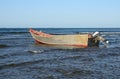 Old wooden boat by the sea Royalty Free Stock Photo
