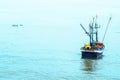 Old Wooden Boats At The Beach Andaman Sea, Thailand . Summer seascape with beautiful beach warm sand .Summer wallpaper