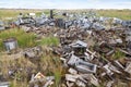 Old wooden boxes