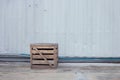 Old wooden boxes on white container background Royalty Free Stock Photo