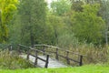 Old wooden bridge near Lukavec castle Royalty Free Stock Photo