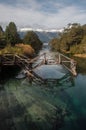 Old wooden bridge on Seven Lakes Road, Argentina Royalty Free Stock Photo