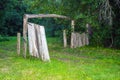 Old wooden broken gates