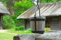 Old wooden bucket