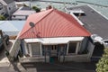 Old wooden building at Clyde Quay Harbour, Wellington, New Zealand Royalty Free Stock Photo